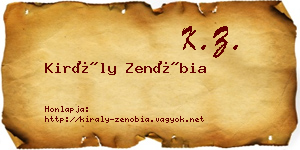 Király Zenóbia névjegykártya
